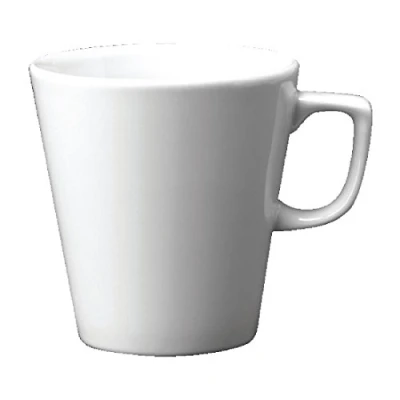 Image of Churchill Super Vitrified W002 Plain Ware Cafe Latte Mug, White (Pack of 12)