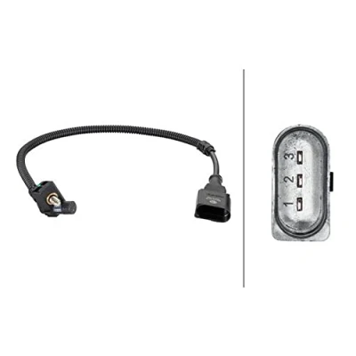 Image of 030957147S Impulse Sensor HELLA 6PU 013 122 881 3 pin connector Hall VOLKSWAGEN: Polo IV Hatchback, SEAT: Ibiza