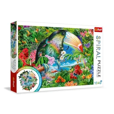 Image of Trefl 916 40014 EA 1040pcs Spiral Puzzle Tropical Animals, Multicolor