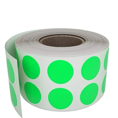 Image of Royal Green Color Coding Stickers in Neon Sticky Labels Roll 1.3cm Round Dot 13mm 1080 Pack