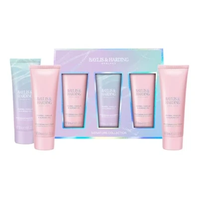 Image of Baylis &amp; Harding Jojoba, Vanilla Almond Oil Luxury Hand Treats Gift Set (Pack of 1) Vegan Friendly