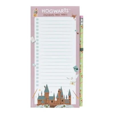 Image of Grupo Erik Harry Potter Magnetic Notepad For Fridge, Shopping List Pad Fridge 4 x 8 inches 10 21 cm Gifts, Merchandise, Stationery