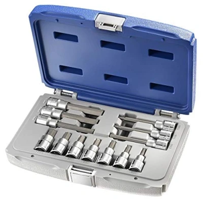 Image of Britool E032906B 1/2 inch Hex Bit Socket Drive Set (13 Pieces)