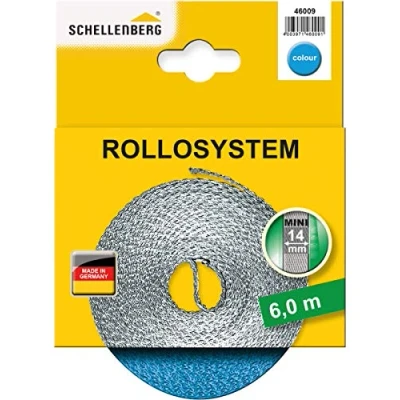 Image of Schellenberg 46009 Mini Roller Shutter Belt 14 mm x 6.0 m, Light Blue, Number 1x, 6,0 Meter