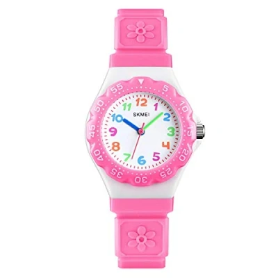 Image of SKMEI Kids Boys Girls Children First Watch Easy Tell Time Analogue Learning Pink