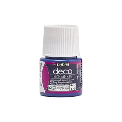 Image of PEBEO 204 079 45ml Deco Matt, Acrylic, Navy Blue, 7 x 4.5 cm