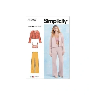 Image of SIMPLICITY SS9857A Misses&#039; Knit Loungewear A (XS S M L XL XXL)