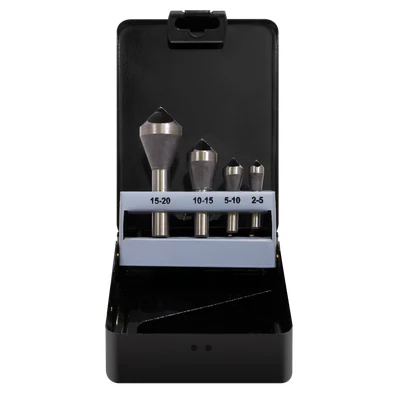 Image of Sealey Slotted Deburring Countersink Drill Bit Set 4pc 90