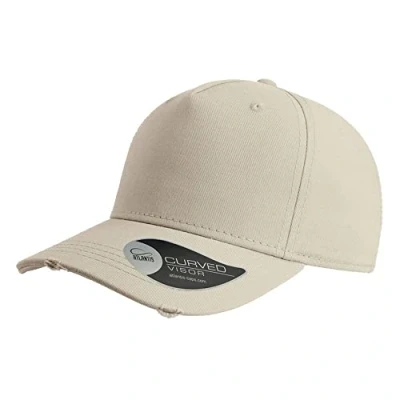 Image of Atlantis Cargo Weathered Visor 5 Panel Cap Stone OS