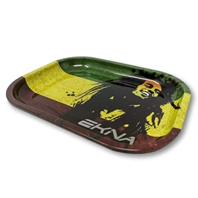 Image of EKNA Rolling Tray, 18 x 14 1.6 cm, Construction Travel Rotating Mat, Joint Various Designs, Rastamann Design Made of Aluminium (Rasta)
