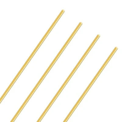 Image of LAVMHAB Round Brass Rod 3mm x 350mm, Solid Shaft Rods Bars for DIY Craft (4 Pcs)