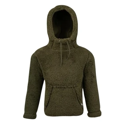 Image of JACK PYKE Junior Sherpa Fleece Hoodie Dark Olive M