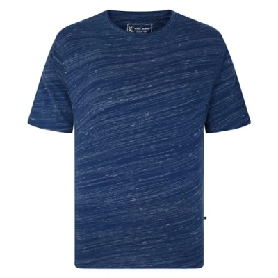 Image of KAM Injected Marl T Shirt Crew Neck Short Sleeve Two Tone Casual Mens Plus Size 2XL 8XL 5738 (UK, Alpha, 4XL, Plus, Regular, Moonlight)
