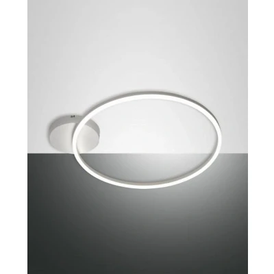 Image of Giotto Integrated LED Semi Flush Light White Glass