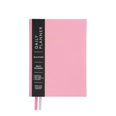 Image of Pink Fabric Daily Planner, B6