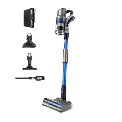 Image of Vax HomePro Pet, Cordless Stick Vacuum Cleaner, Lightweight with Up to 45min Runtime, Self Stand, Hairwrap Resist, Stair and Crevice Tool Included, US Graphite &amp; ONEPWR Blue, CLSV MPKP