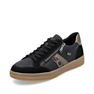 Image of Remonte RemonteTEX D2C04 Women&#039;s Low Top Trainers, Loose Insole, Water Repellent,, Black Estate 03, 8 UK