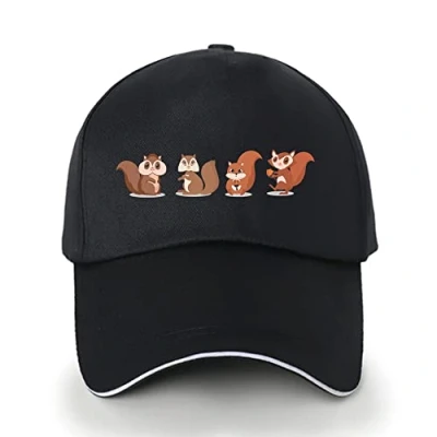 Image of FINDING CASE Men&#039;s Athletic Baseball Fitted Cap Plain for Men Classic 6 Panel Adjustable Sport Casual Sun Visor Hat (Squirrels)