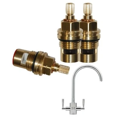 Image of Franke Filterflow Olympus Kitchen Tap Replacement (1427R H, 1427R C) Valve Trio Cartridges Spares