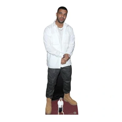 Image of Celebrity Standee Drake Life Size Cardboard Cut Out with Table Top Mini Out, Multi colour