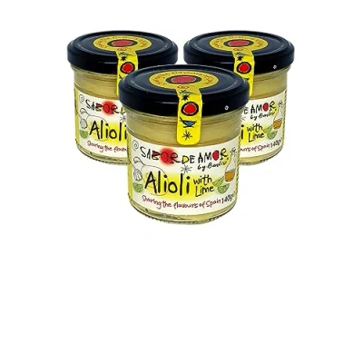 Image of Sabor de Amor Traditional Alioli with Lime 140g Naturally Vegan Pack of 3