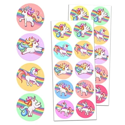 Image of Unicorn Stickers Set 10 Designs, 20 Sheets, 200