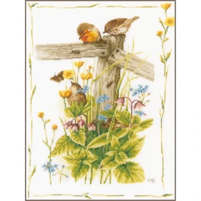 Image of Lanarte Cross Stitch Set, Cotton, Multicoloured, 33x47cm