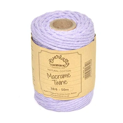 Image of 50M Spools Everlasto Single Twist Soft Cotton Coloured Macrame Craft Twine 38/6 (4mm approx) (Highland Heather)