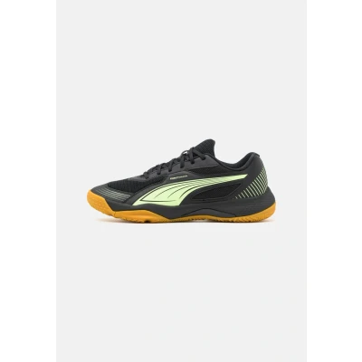 Image of Puma Solarflash III Handball shoes, Men&#039;s, Size: 10.5, Black/fizzy apple Textile/synthetics
