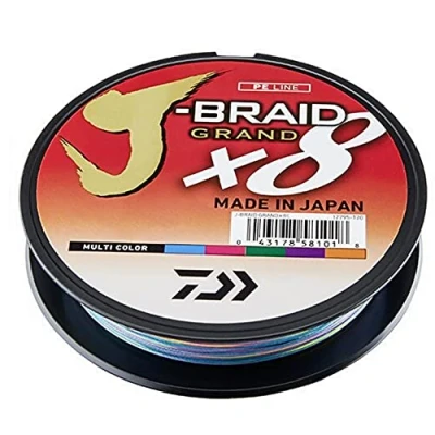 Image of New Daiwa J Braid Grand X8 58lb / 0.28mm dia Multi Colour 300m JBG0.28 300MC