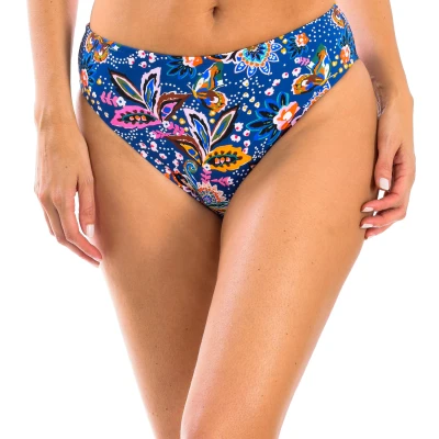 Image of ORY Womenss high waisted bikini bottom W231357 Blue polyamide Size 3XL
