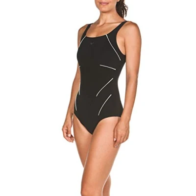 Image of arena Jewel Low R Women&#039;s One piece C cup Swimsuit, Bodylift Shaping Power Mesh Technology, Chlorine Resistant Sensitive Fabric