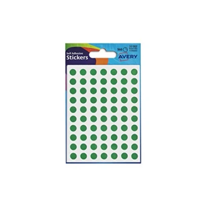Image of Avery Color Coding Dot Stickers Green, 560 Stickers, 32 302