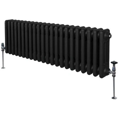 Image of MonsterShop Traditional 3 Column Radiators 300 x 1012mm Black