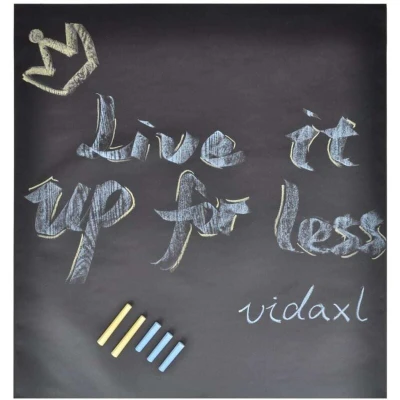 Image of vidaXL Wall Sticker Blackboard 0.45 x 2 m Rolls with Chalks