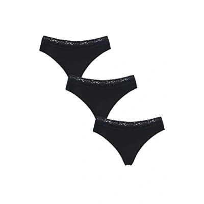 Image of 3 Pair Black Bamboo Briefs Ladies 12 Lazy Panda