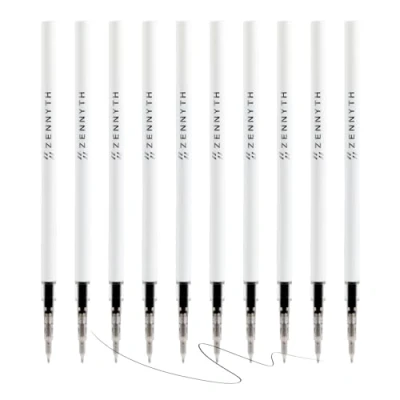 Image of MengRan 4.3&#039;&#039; Gel Ink Pen Refills for Click Pens,0.5mm Tip Fine Point,Quick Drying Ink,Compatible with Pilot G2 (Original 10 Pcs Black Ink)