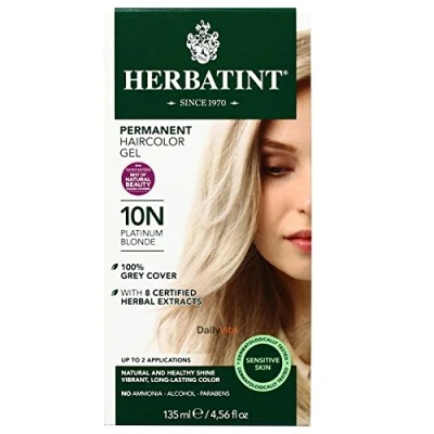 Image of Permanent Herbal HairColor Gel, 10N Platinum Blonde Herbatint