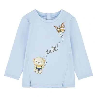 Image of Levi&#039;s Kids Lvg bear notched front tee Baby Girls Omphalodes 3 months