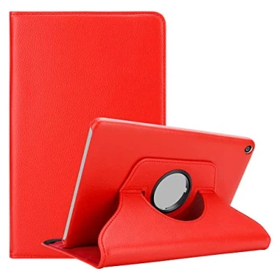 Image of Cadorabo Tablet Case works with Huawei MediaPad T3 8 (8.0&quot; Zoll) in POPPY RED Book Style Protection Cover WITHOUT Auto Wake Up Stand Function and Elastic Strap Fastener