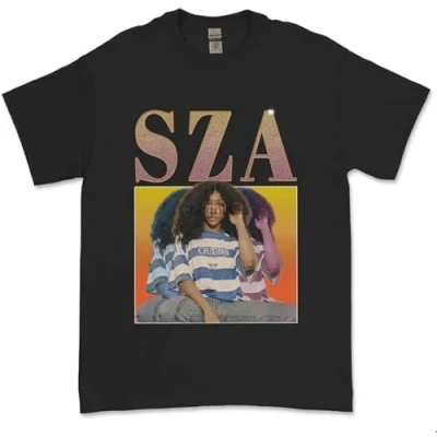 Image of sza Shirt Retro Vintage Hip hop tee 90s T ctrl Rap Tumblr Hipster r&amp;b Black S