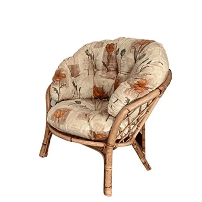Image of Hartfords Replacement Cushions for a Bahama/Chelsea suite of conservatory cane furniture (CUSHIONS ONLY) (1 x Chair, Tai Pai Peach)