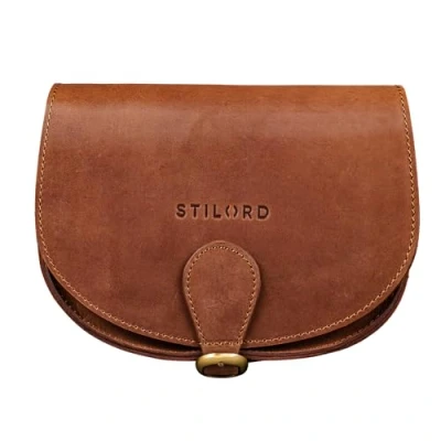 Image of STILORD &#039;Helena&#039; Small Handbag Leather Ladies Brown Elegant Shoulder Bag Women Crossbody Classic Vintage Tote in Genuine Leahter, Colour:Andorra