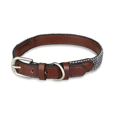 Image of Petface Herringbone Leather Dog Collar, Large