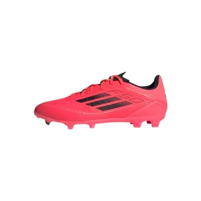 Image of adidas Performance F50 League FIRM/MULTIGROUND Moulded stud football boots, Men&#039;s, Size: 8.5, Turbo/aurora black/platin metallic Textile/synthetics