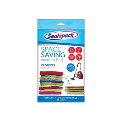 Image of 2x Space Saving Vacuum Storage Bag Clothes Bedding Vac Sealed 50cm x 70cm