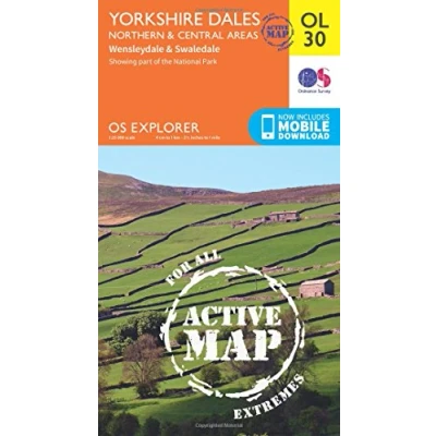 Image of Explorer OL30 Yorkshire Dales Northern &amp; Central Areas Map With Digital Version