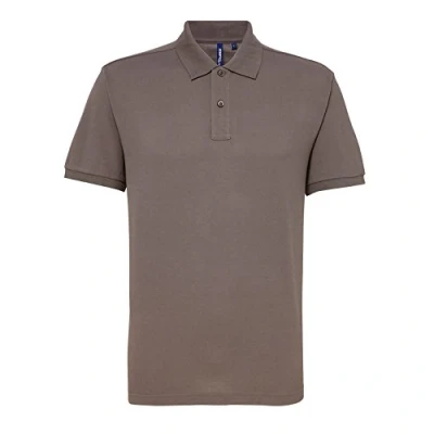 Image of Asquith &amp; Fox Men&#039;s Poly/Cotton Blend Polo Shirt, Grey (Slate 000), X Large (Size:XL)