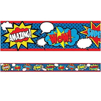 Image of Teacher Created Resources Superhero Straight Border Trim (5586)