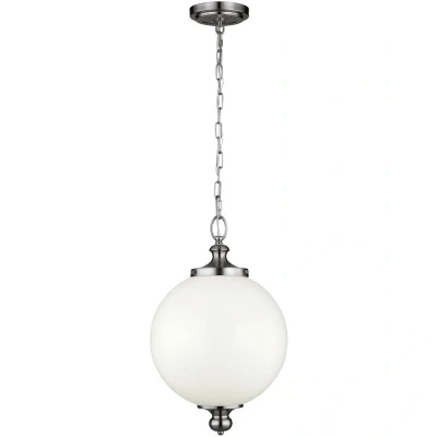 Image of Parkman 1 Light Large Globe Ceiling Pendant Polished Nickel, E27